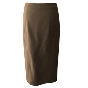 LATTELIER Copper Brown Pencil Slip Skirt Size Small